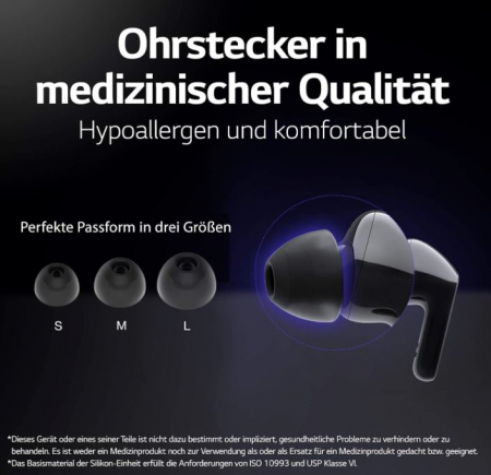 Căști fără fir LG Tone Free True Wireless FN4 Black In-Ear, Bluetooth [7]