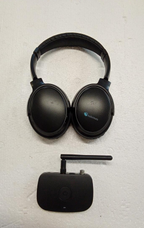 Căști fără fir Makemate BKM200 pentru TV cu transmițător optic Bluetooth, negru [6]
