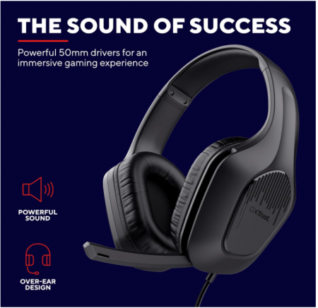 Căști Gaming Trust GXT 415 Zirox cu fir, negru [3]