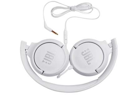 Casti on-ear cu fir JBL Tune 500 de la Harman, alb [3]
