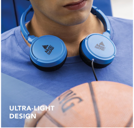 Căști on-ear Music Sound, mufă de 3.5 mm, cablu anti-încurcare de 1.2 m, alb [6]