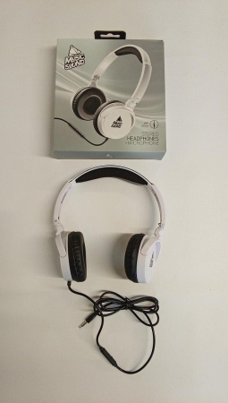 Căști on-ear Music Sound, mufă de 3.5 mm, cablu anti-încurcare de 1.2 m, alb [1]