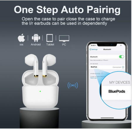 Căști True Wireless, Bluetooth, In-Ear, cu anulare a zgomotului, IPX7 rezistente la apă [5]