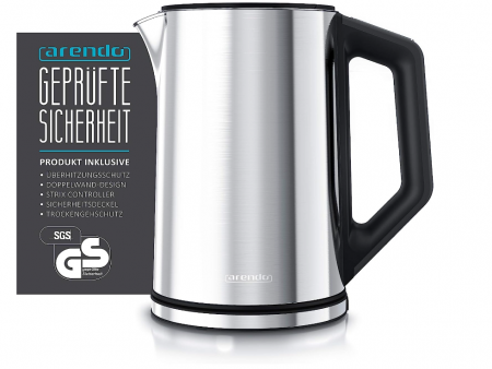 Ceainic Arendo din oțel inoxidabil cu setare a temperaturii 40-100 grade, 1.5 litri, 2200 W [2]