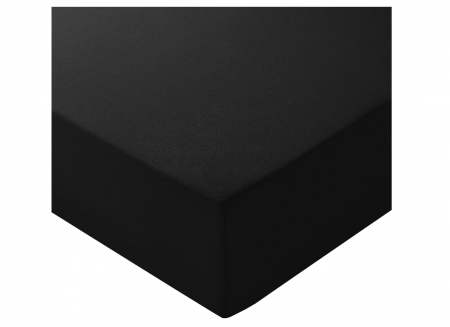 Cearşafuri - Cearceaf de pat cu microfibră Amazon Basics, negru, 90 x 200 x 30 cm
