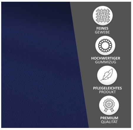 Cearceaf de pat Leonado Vicenti Classic 100% bumbac, albastru inchis, 140x200 cm - 160x200 cm [2]