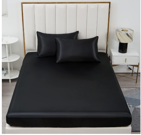 Cearceaf de pat satinat Nayoroom, 180 x 200 cm, neteda si confortabila [2]