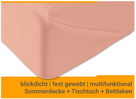 Cearșaf de pat fără elastic Npluseins, 100% bumbac, aprox. 240 x 275 cm, roz închis [5]