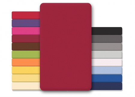 Cearsaf/Lenjerie de pat CelinaTex Lucina, cu elastic, bumbac, 180 x 200 - 200 x 200 cm, Rosu [0]