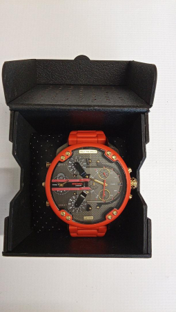 Ceas barbatesc cronograf Diesel Mr. Daddy 2.0 DZ7430, rosu/gri antracit [1]