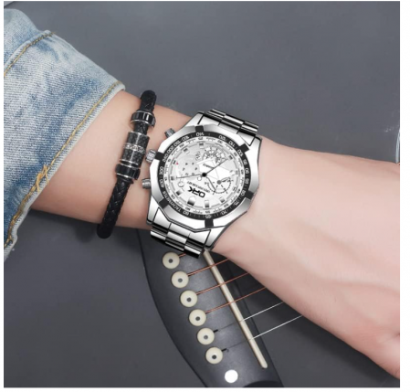 Ceas Basfur Ho-Montre-012-01, Argintiu, Modern [5]