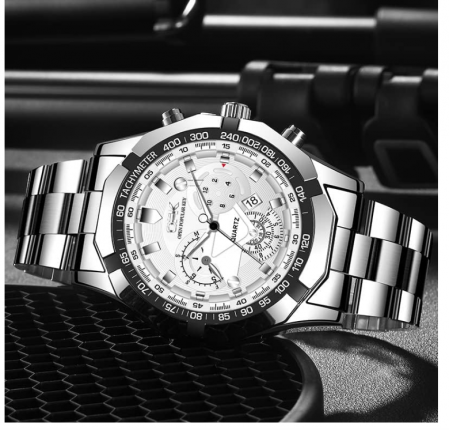 Ceas Basfur Ho-Montre-012-01, Argintiu, Modern [3]