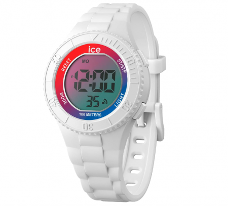Ceasuri barbatesti - Ceas de mana Ice-Watch Ice Digit Sunset rainbow, cu curea din plastic, 021397