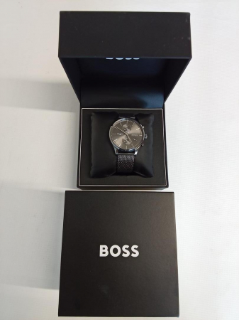 Ceas pentru bărbați cu cuarț cronograf BOSS Colecția Associate cu brățară din oțel inoxidabil [1]