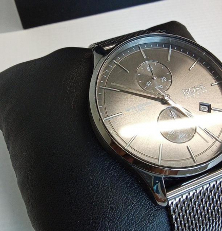 Ceas pentru bărbați cu cuarț cronograf BOSS Colecția Associate cu brățară din oțel inoxidabil [3]