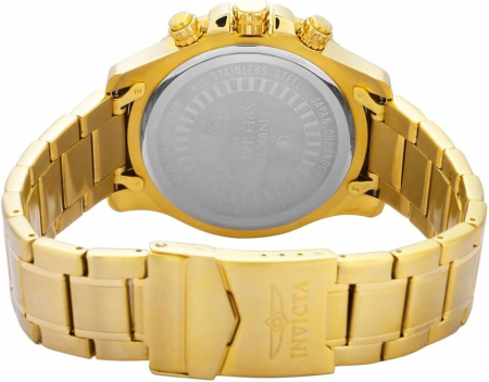 Ceas pentru bărbați Invicta cu cronograf, auriu/bleumarin [4]