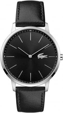 Ceasuri barbatesti - Ceas pentru bărbați Lacoste 2011016, analog, cu quartz, curea din piele, negru