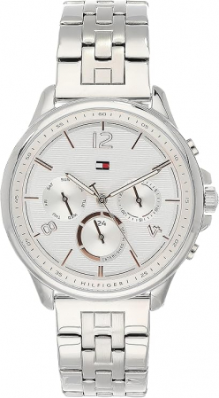Ceas Tommy Hilfiger pentru femei, cu curat, cronograf, 1782222, alb/argintiu [4]