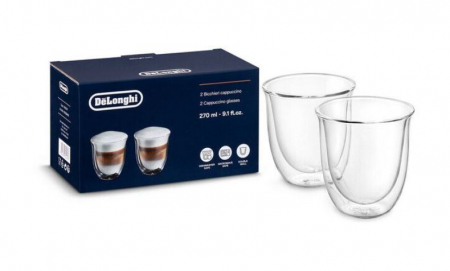 Set 2 pahare/cești de cappuccino DELONGHI 5513284161, 270 ml [1]
