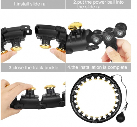 Cerc Hoola Hoop cu greutate TINRIEF Smart, 24 piese [6]