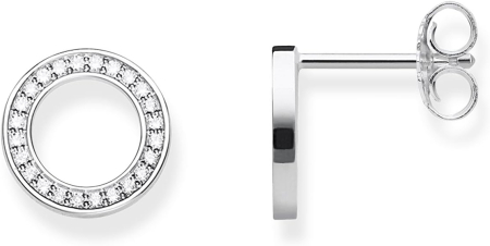 Inele - Cercei rotunzi pentru femei Thomas Sabo H1947-051-14, cu pietre de zirconiu