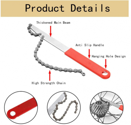 Cheie cu lant demontare pinion BOBISHE, 29.5 cm [4]