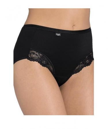 Imbracaminte femei - Chilot clasic cu talie înaltă Sloggi Romance Maxi, negru, 44