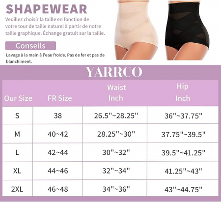 Chilot modelator YARRCO pentru abdomen plat, cu talie inalta, XXL 46-48 [5]