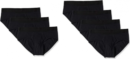 Lenjerie intima barbati - Chiloti din bumbac Amazon Essentials pentru bărbați, pachet de 7, negru, Marimea XL