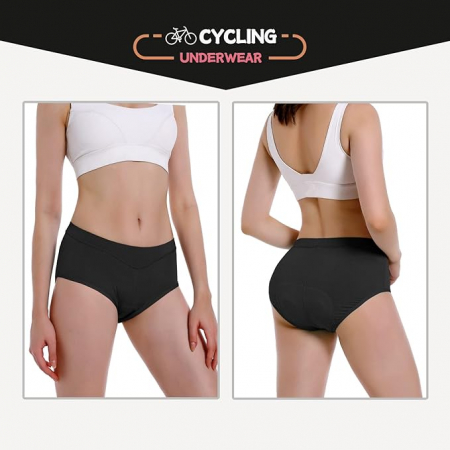 Chiloti femei pentru ciclism/calarie FEIXIANG, negru, XL [4]