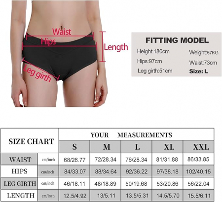 Chiloti femei pentru ciclism/calarie FEIXIANG, negru, XL [6]