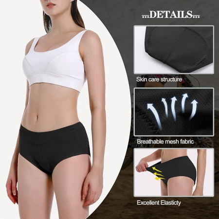 Chiloti femei pentru ciclism/calarie FEIXIANG, negru, XL [2]