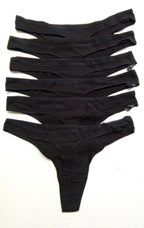 Chiloti pentru damă Iris & Lilly , pachet de 6, Negru, Marimea XXL [2]