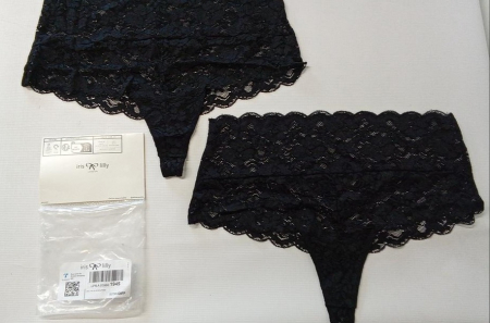 Chiloți tanga cu talie înaltă din dantelă Iris & Lilly, pachet de 2, Marimea 42 [1]
