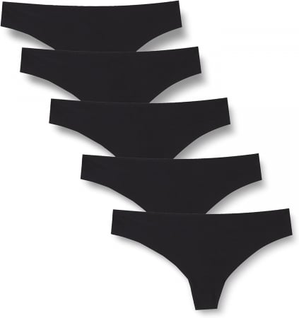 Lenjerie intima femei - Chiloti Tanga pentru femei Iris & Lilly fără cusături, pachet de 5, Marimea XXL(48)