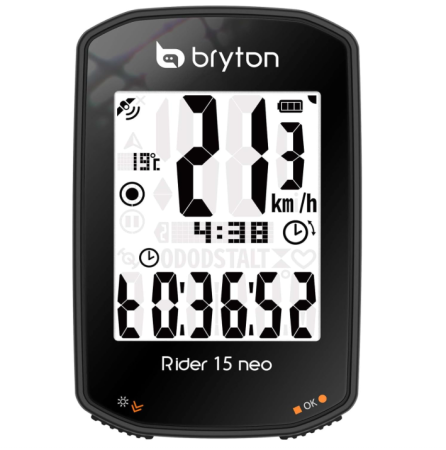 TOATE PRODUSELE - Ciclocomputer pentru bicicleta Bryton Rider 15 Neo E, negru