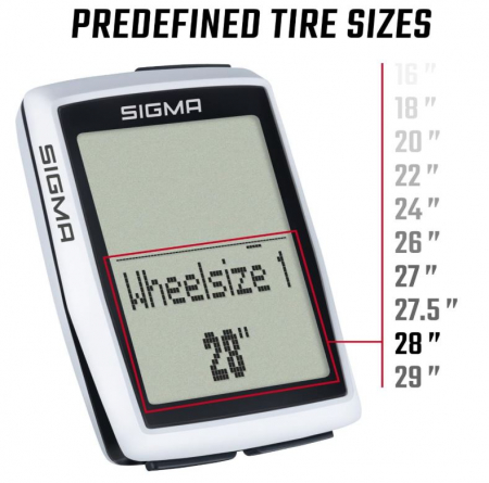 Ciclocomputer SIGMA SPORT BC 12.0 WL, alb [6]