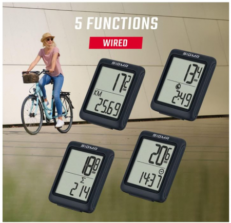 Ciclocomputer SIGMA SPORT BC 5.0 WR, negru [4]