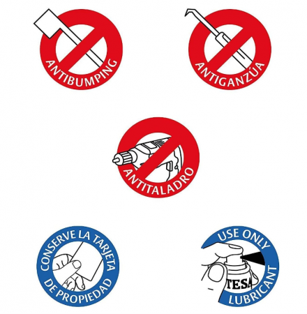 Cilindru usa Tesa Assa Abloy, de înaltă securitate, brevetat TX80, TX853050N [6]