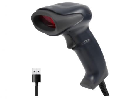 Gaming, Carti & Birotica - Cititor coduri de bare cu laser Atlantis A08-LS1500, 100 scanări/sec, USB