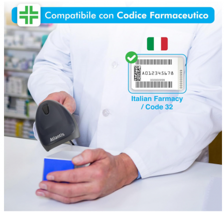 Cititor coduri de bare cu laser Atlantis A08-LS1500, 100 scanări/sec, USB [4]