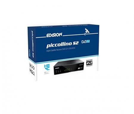 Cititor de carduri H.265/HEVC USB ,receptor satelit EDISION Piccollino DVB-S2 Full HD - NEGRU [0]