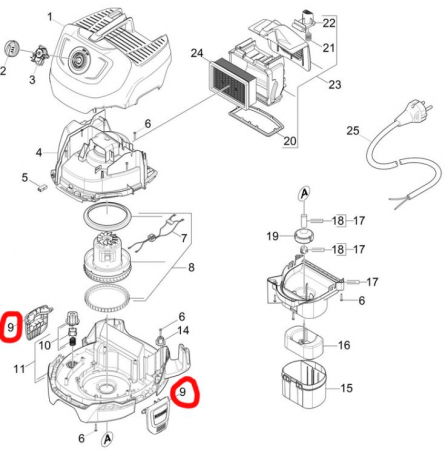 Clapeta de blocare KARCHER 5.628-085.0 pentru aspiratoarele WD4 [3]