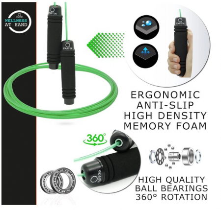 Coarda de sarit FAST36 pentru adulti, neagra [5]