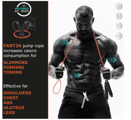 Coarda de sarit FAST36 pentru adulti, neagra [3]