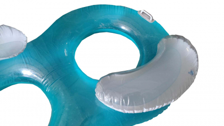 Colac de inot dublu Bestway 43009, 188 x 117 cm, albastru/alb [3]