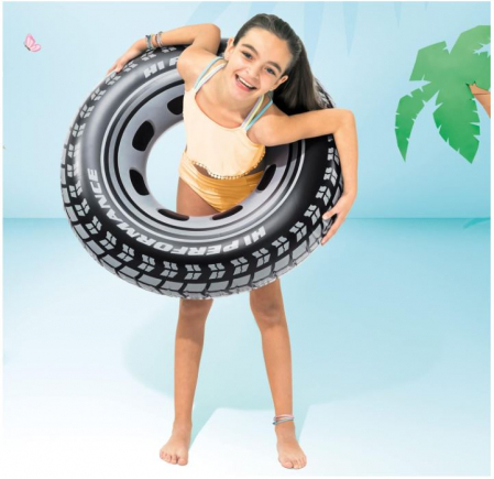 Colac de inot Intex Giant Tyre, model roata de masina, 91 cm [7]