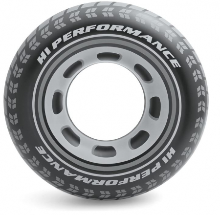 Casa, Gradina & Bricolaj - Colac de inot Intex Giant Tyre, model roata de masina, 91 cm