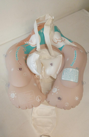 Colac de înot pentru bebeluși cu parasolar detașabil VEEKAY, pentru copii intre 3-36 luni, roz [4]