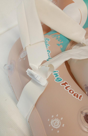 Colac de înot pentru bebeluși cu parasolar detașabil VEEKAY, pentru copii intre 3-36 luni, roz [6]